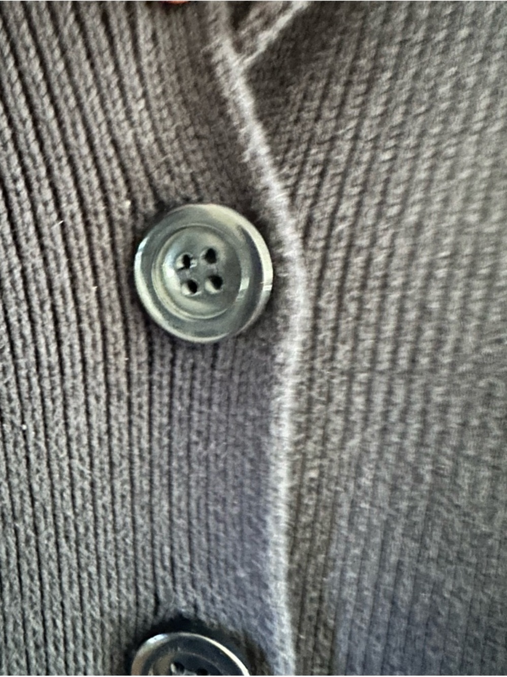 Liz Claiborne Navy Ribbed Button-Front Cardigan - Picture 4 of 6